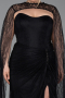 Abendkleid in Übergröße Lang Spitze Schwarz ABU6070