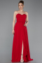 Abschlusskleid Lang Chiffon Rot ABU4965
