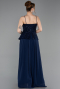 Abendkleid Lang Chiffon Marineblau ABU6076