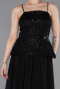 Abendkleid Lang Chiffon Schwarz ABU6076