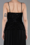 Abendkleid Lang Chiffon Schwarz ABU6076