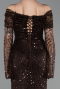 Braun Abendkleid İm Meerjungfrau-Stil Schuppig Lang ABU5623
