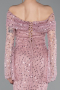 Puder Abendkleid İm Meerjungfrau-Stil Schuppig Lang ABU5623