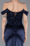 Abendkleid Lang Marineblau ABU6078