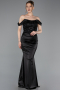 Abendkleid Lang Schwarz ABU6078