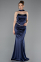 Abschlusskleid Lang Marineblau ABU6079