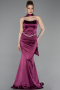 Abschlusskleid Lang Pflaume ABU6079