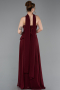 Abendkleid Lang Chiffon Weinrot ABU6081