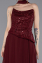 Abendkleid Lang Chiffon Weinrot ABU6081