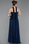 Abendkleid Lang Chiffon Marineblau ABU6081