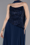 Abendkleid Lang Chiffon Marineblau ABU6081