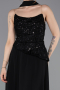 Abendkleid Lang Chiffon Schwarz ABU6081