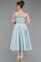 Minzgrün Partykleid Satin Midi ABK2586