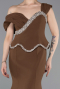 Abendkleid im Meerjungfrau-Stil Lang Braun ABU6046