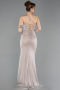 Abschlusskleid Lang Beige ABU6082