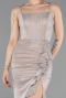 Abschlusskleid Lang Beige ABU6082