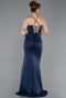 Abschlusskleid Lang Marineblau ABU6082