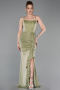 Abschlusskleid Lang Öl Grün ABU6082