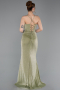 Abschlusskleid Lang Öl Grün ABU6082