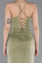 Abschlusskleid Lang Öl Grün ABU6082
