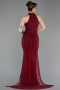Abendkleid Lang Spitze Weinrot ABU6084