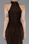 Abendkleid Lang Spitze Braun ABU6084
