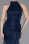 Abendkleid Lang Spitze Marineblau ABU6084