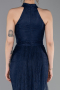 Abendkleid Lang Spitze Marineblau ABU6084
