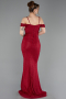 Abendkleid Lang Spitze Weinrot ABU6085