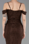 Abendkleid Lang Spitze Braun ABU6085