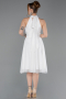 Partykleid Kurz Weiß ABK2612