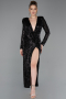 Partykleid Midi Schwarz ABK2479