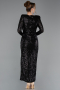 Partykleid Midi Schwarz ABK2479
