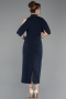 Marineblau Abendkleid Midi ABK2517