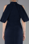 Marineblau Abendkleid Midi ABK2517