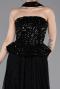 Abendkleid Midi Spitze Schwarz ABK2613