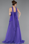 Violette Abendkleid Chiffon Lang ABU6018