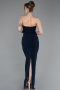 Marineblau Abendkleid Lang ABU6020