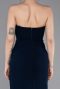 Marineblau Abendkleid Lang ABU6020