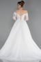 Hochzeitskleider Lang Spitze Weiß ABG194