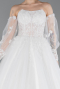 Hochzeitskleider Lang Satin Weiß ABG097