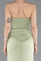 Abschlusskleid Lang Satin Pistaziengrün ABU6061