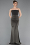 Abschlusskleid Lang Satin Khaki ABU6061