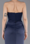 Abschlusskleid Lang Satin Marineblau ABU6061