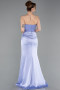 Flieder Abschlusskleid Satin Lang ABU6061