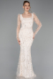 Beige Abendkleid Lang ABU4603