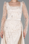 Beige Abendkleid Lang ABU4603