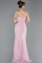 Puder Abendkleid Spitze Lang ABU6148
