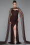 Braun Standesamtkleid Spitze Lang ABU5614