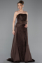 Braun Abendkleid Spitze Lang ABU5615